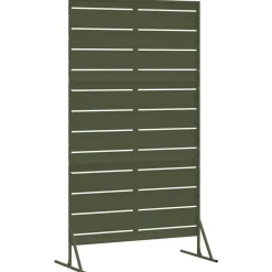 vidaXL Privatlivsskærm Olivengrøn 100 x 50 x 180 cm Stål