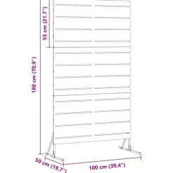 vidaXL Privatlivsskærm Olivengrøn 100 x 50 x 180 cm Stål