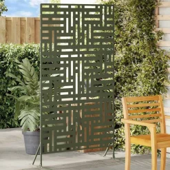 vidaXL Privatlivsskærm Olivengrøn 100 x 50 x 180 cm Stål