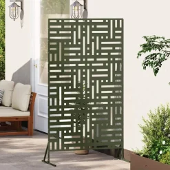 vidaXL Privatlivsskærm Olivengrøn 100 x 50 x 180 cm Stål