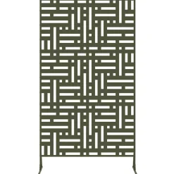vidaXL Privatlivsskærm Olivengrøn 100 x 50 x 180 cm Stål