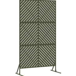 vidaXL Privatlivsskærm Olivengrøn 100 x 50 x 180 cm Stål
