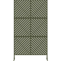 vidaXL Privatlivsskærm Olivengrøn 100 x 50 x 180 cm Stål