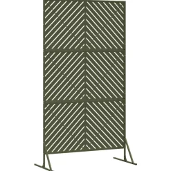 vidaXL Privatlivsskærm Olivengrøn 100 x 50 x 180 cm Stål
