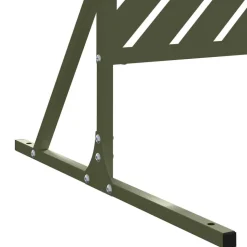 vidaXL Privatlivsskærm Olivengrøn 100 x 50 x 180 cm Stål