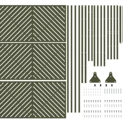 vidaXL Privatlivsskærm Olivengrøn 100 x 50 x 180 cm Stål