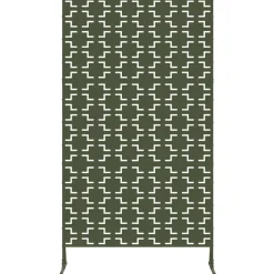 vidaXL Privatlivsskærm Olivengrøn 100 x 50 x 180 cm Stål