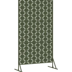 vidaXL Privatlivsskærm Olivengrøn 100 x 50 x 180 cm Stål
