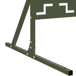 vidaXL Privatlivsskærm Olivengrøn 100 x 50 x 180 cm Stål