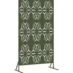 vidaXL Privatlivsskærm Olivengrøn 100 x 50 x 180 cm Stål