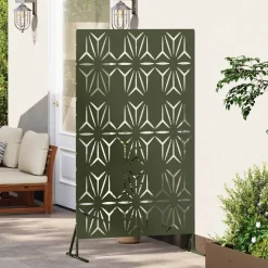 vidaXL Privatlivsskærm Olivengrøn 100 x 50 x 180 cm Stål