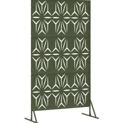 vidaXL Privatlivsskærm Olivengrøn 100 x 50 x 180 cm Stål