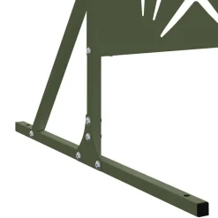 vidaXL Privatlivsskærm Olivengrøn 100 x 50 x 180 cm Stål