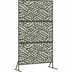 vidaXL Privatlivsskærm Olivengrøn 100 x 50 x 180 cm Stål