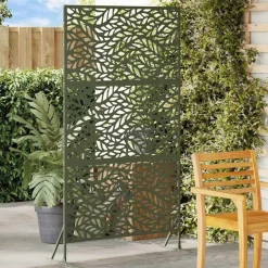 vidaXL Privatlivsskærm Olivengrøn 100 x 50 x 180 cm Stål