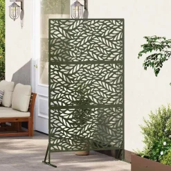 vidaXL Privatlivsskærm Olivengrøn 100 x 50 x 180 cm Stål