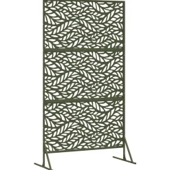 vidaXL Privatlivsskærm Olivengrøn 100 x 50 x 180 cm Stål