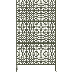 vidaXL Privatlivsskærm Olivengrøn 100 x 50 x 180 cm Stål