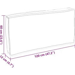 vidaXL Pude Antracit 120 x 60 x 12 cm Oxford stof