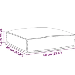 vidaXL Pude Creme 60 x 60 x 12 cm Oxford stof