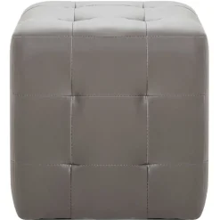 vidaXL puf 2 stk. 30 x 30 x 30 cm grå kunstlæder