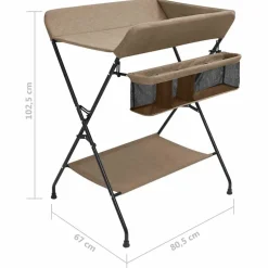 vidaXL puslebord jern gråbrun
