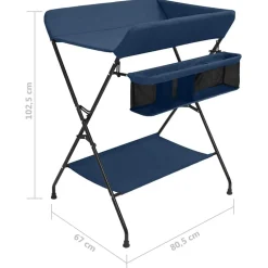vidaXL puslebord jern marineblå