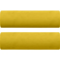 vidaXL pyntepuder 2 stk. Ø15x50 cm velour gul