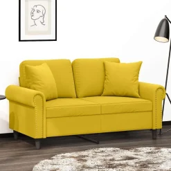 vidaXL pyntepuder 2 stk. 40x40 cm velour gul