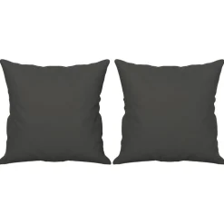 vidaXL pyntepuder 2 stk. 40x40 cm mikrofiberstof mørkegrå