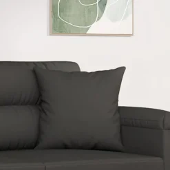vidaXL pyntepuder 2 stk. 40x40 cm mikrofiberstof mørkegrå