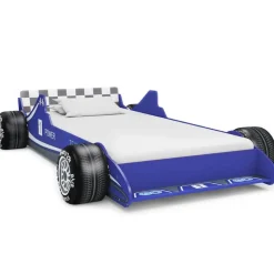 vidaXL racerbilseng til børn 90 x 200 cm blå