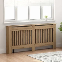 vidaXL Radiatorcover Artisan Egetræ 172 x 19 x 81,5 cm Konstrueret træ