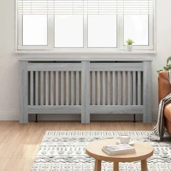 vidaXL Radiatorcover Grå Sonoma 172 x 19 x 81,5 cm Konstrueret træ