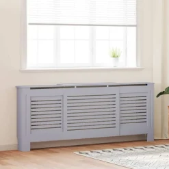 vidaXL radiatorskjuler 205 cm MDF grå