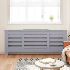 vidaXL radiatorskjuler 205 cm MDF grå