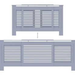 vidaXL radiatorskjuler 205 cm MDF grå