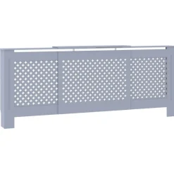 vidaXL radiatorskjuler 205 cm MDF grå
