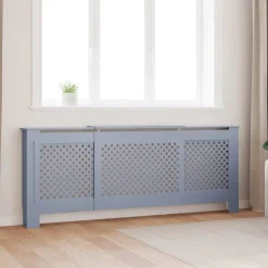 vidaXL radiatorskjuler 205 cm MDF grå