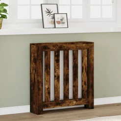 vidaXL radiatorskjuler 78x20x82 cm konstrueret træ røget egetræsfarve