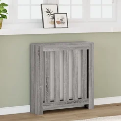 vidaXL radiatorskjuler 78x20x82 cm konstrueret træ grå sonoma-eg