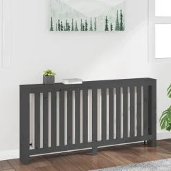 vidaXL radiatorskjuler 169x19x84 cm massivt fyrretræ grå