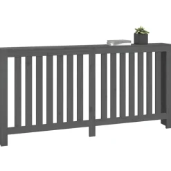 vidaXL radiatorskjuler 169x19x84 cm massivt fyrretræ grå