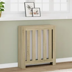 vidaXL radiatorskjuler 78x20x82 cm konstrueret træ sonoma-eg