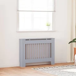 vidaXL radiatorskjuler 112x19x81,5 cm MDF grå