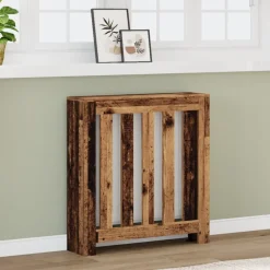 vidaXL radiatorskjuler 78x20x82 cm konstrueret træ antikt træ
