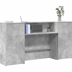 vidaXL receptionsskranke 200x50x103,5 cm konstrueret træ beton grå