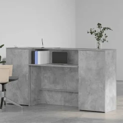 vidaXL receptionsskranke 200x50x103,5 cm konstrueret træ beton grå