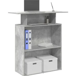 vidaXL receptionsskranke 100x40x104 cm konstrueret træ beton grå