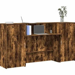 vidaXL receptionsskranke 200x50x103,5 cm røget egetræsfarve